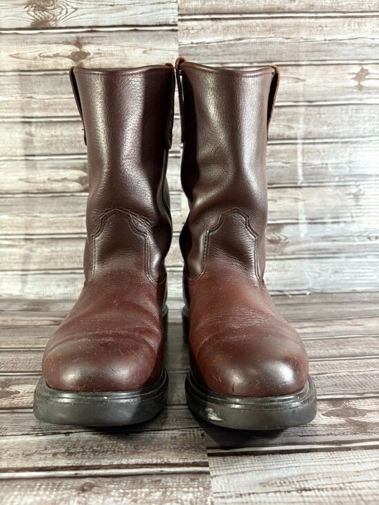 Red Wing Pecos 1132 Supersole Leather Motorcycle Boots Sz 8.5 D color burgundy main image 5